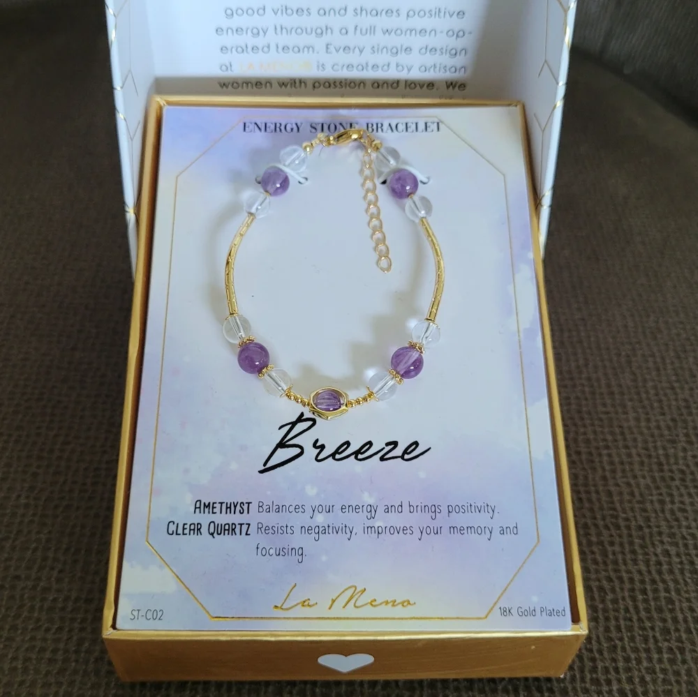 La Meno Breeze🌬 Energy⚡️Stone Bracelet - NIB - Picture 7 of 16